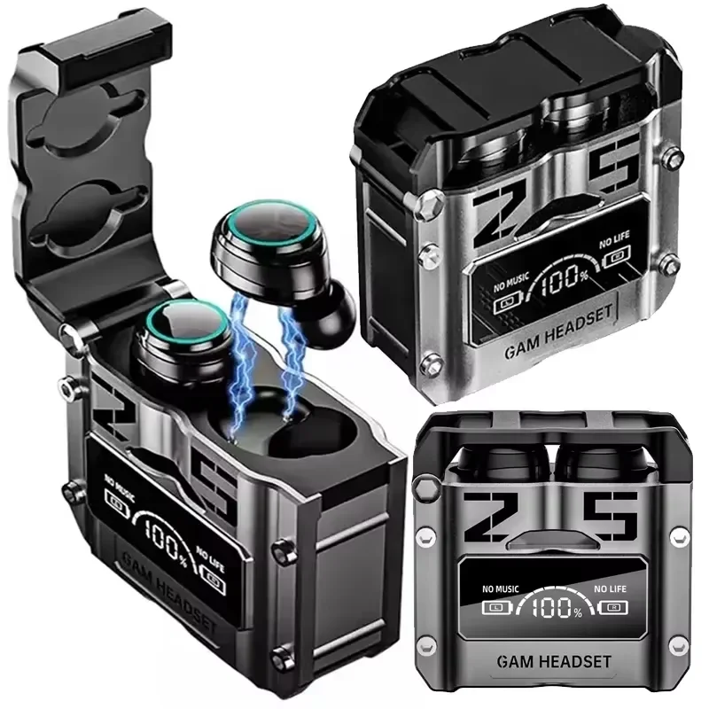 M25 TWS Wireless Bluetooth Earbuds In-Ear Sports Headset Noise Cancelling Mic LED Battery Indicator Power Bank AAC codecs Gaming