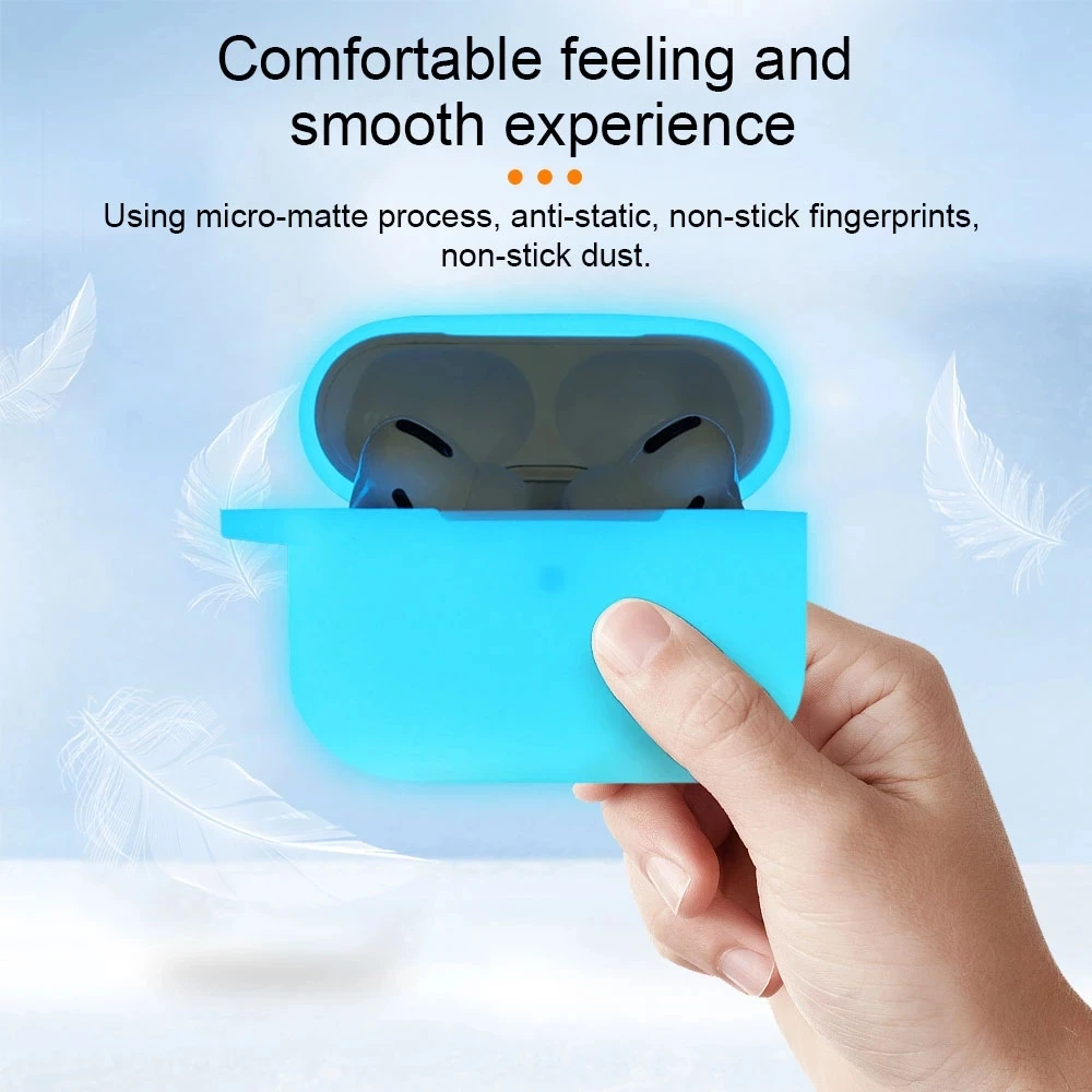 night fluorescent luminous earphone case for airpods pro 1 2 bluetooth earphones cases for airpods 1 2 3 cover for airpods pro