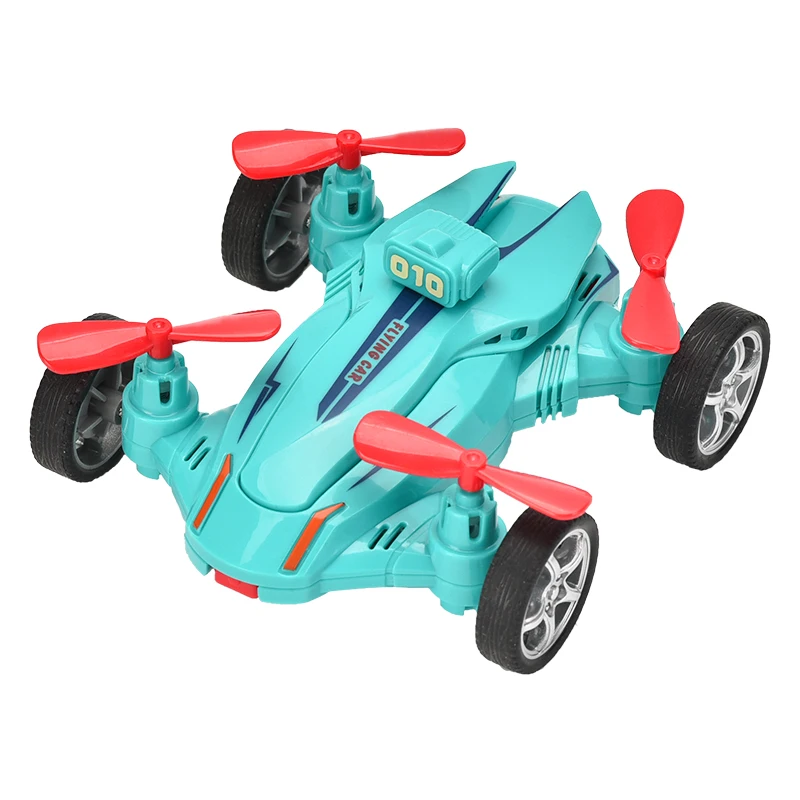 Bemay Toy Inertial Radar Flying Car with 4 Propellers Friction Car Toy for Kids