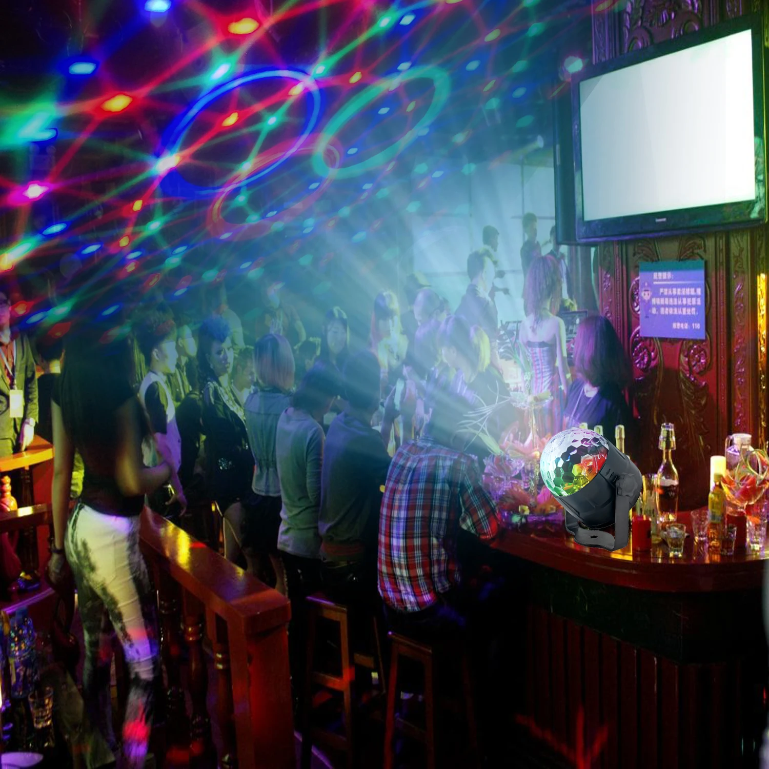 Popular USB Mini Wedding Party Lights Club Lighting Disco 7 Colors LED Disco dj Light