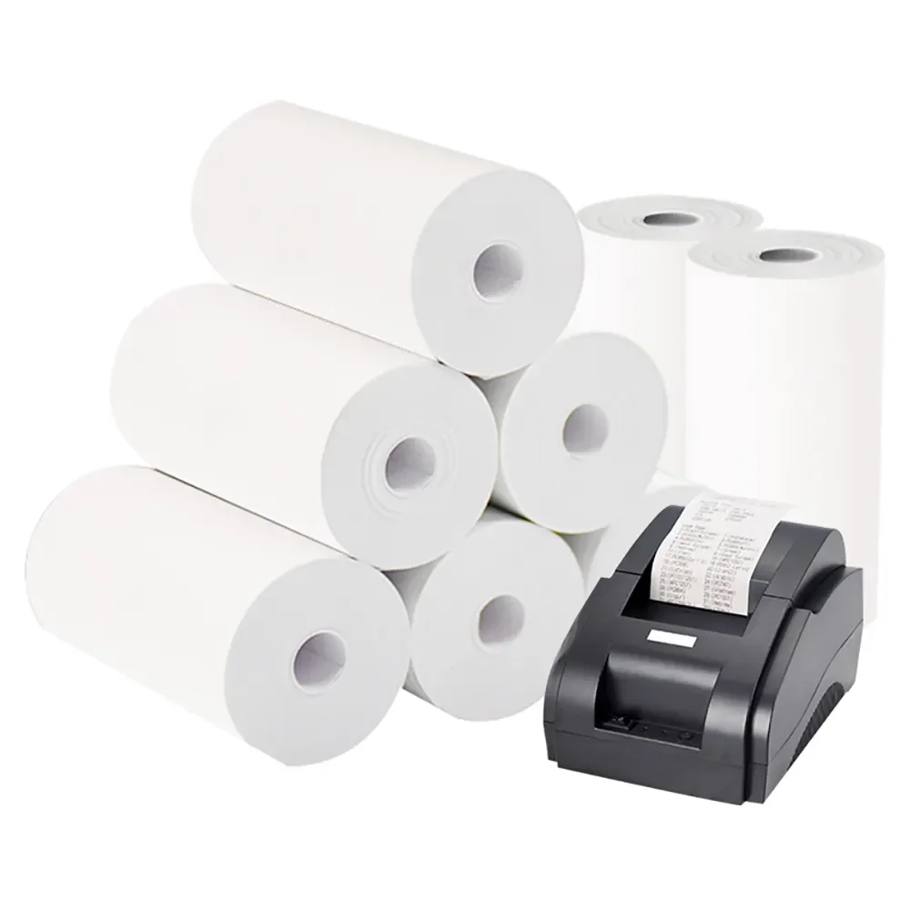 Factory customized POS cash register thermal paper rolls  thermal paper rolls jumbo thermal paper size 3 1/8 x 230 57x40 80 x 80