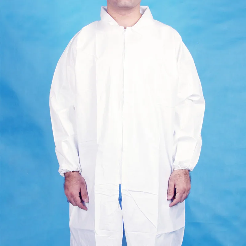 Disposable PPE isolation gown PP SPP SMS labcoat visiting coat workwear  hospital cleaning room gown