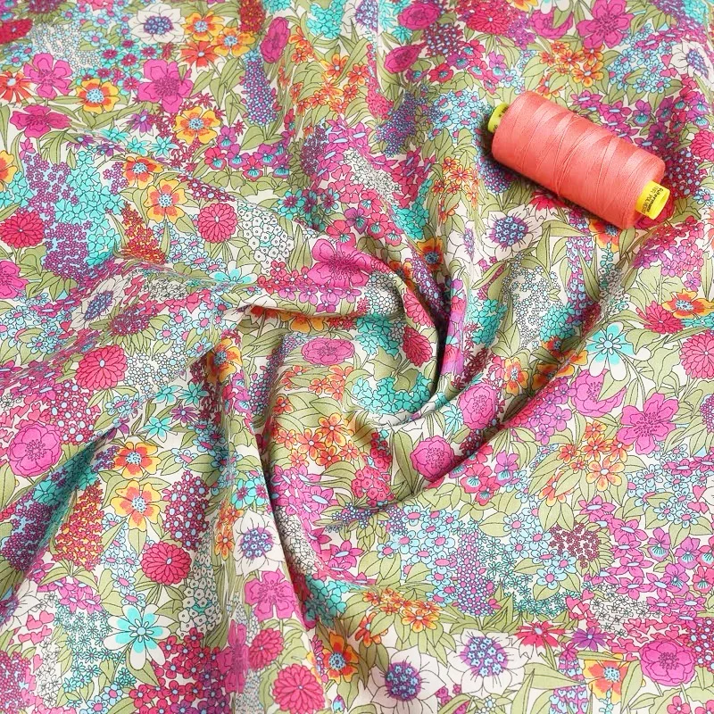 Liberty Muti Color Florals Digital Print Custom Fabric Liberty london Cotton Printing Fabrics For Clothing