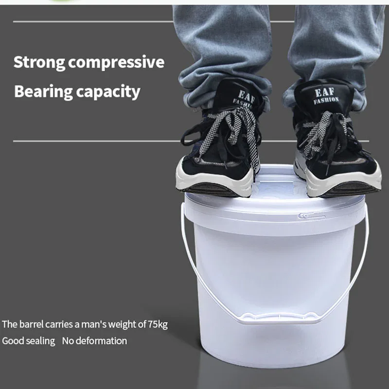 Paint Bucket Drum Water Glue Bucket Leadloong-food Grade Plastic with Lid Sealed Bucket 5L10L20L Storage CN;GUA Customized Color