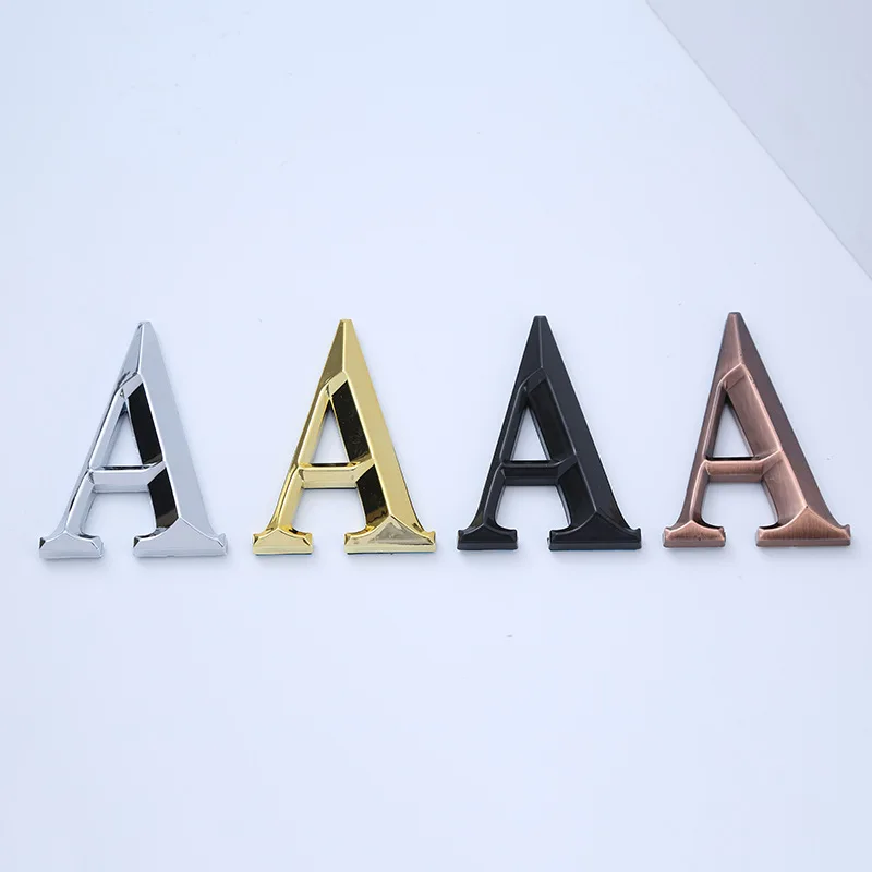 7cm electroplating digital sign English letter house number A-F three-dimensional room number plate