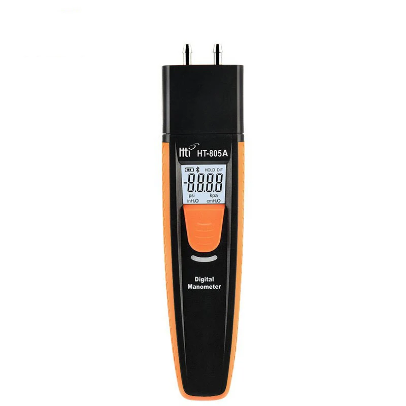 HT-805A Handheld High Precision Differential Pressure Gauge Test Differential Pressure Compatibility Bluetooth Digital Manometer