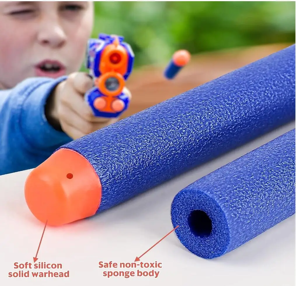 300PCS/pack blue color Refill Darts soft eva Foam Bullets Pack for kids Party Favors