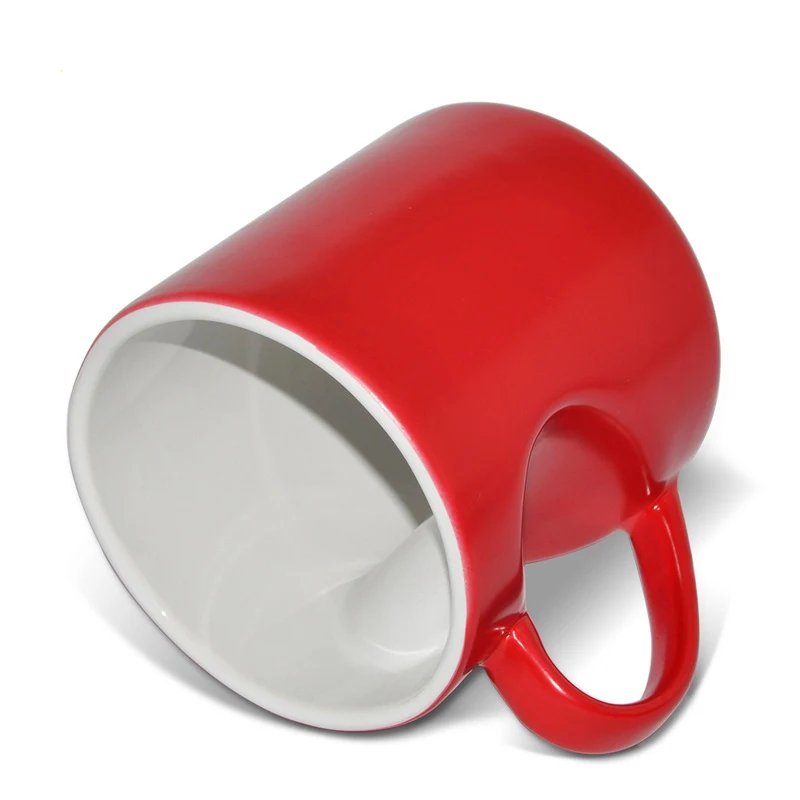 Easysub Wholesale Sublimation Mug Heart Shape Ceramic 11oz Color Changing Magic Mug