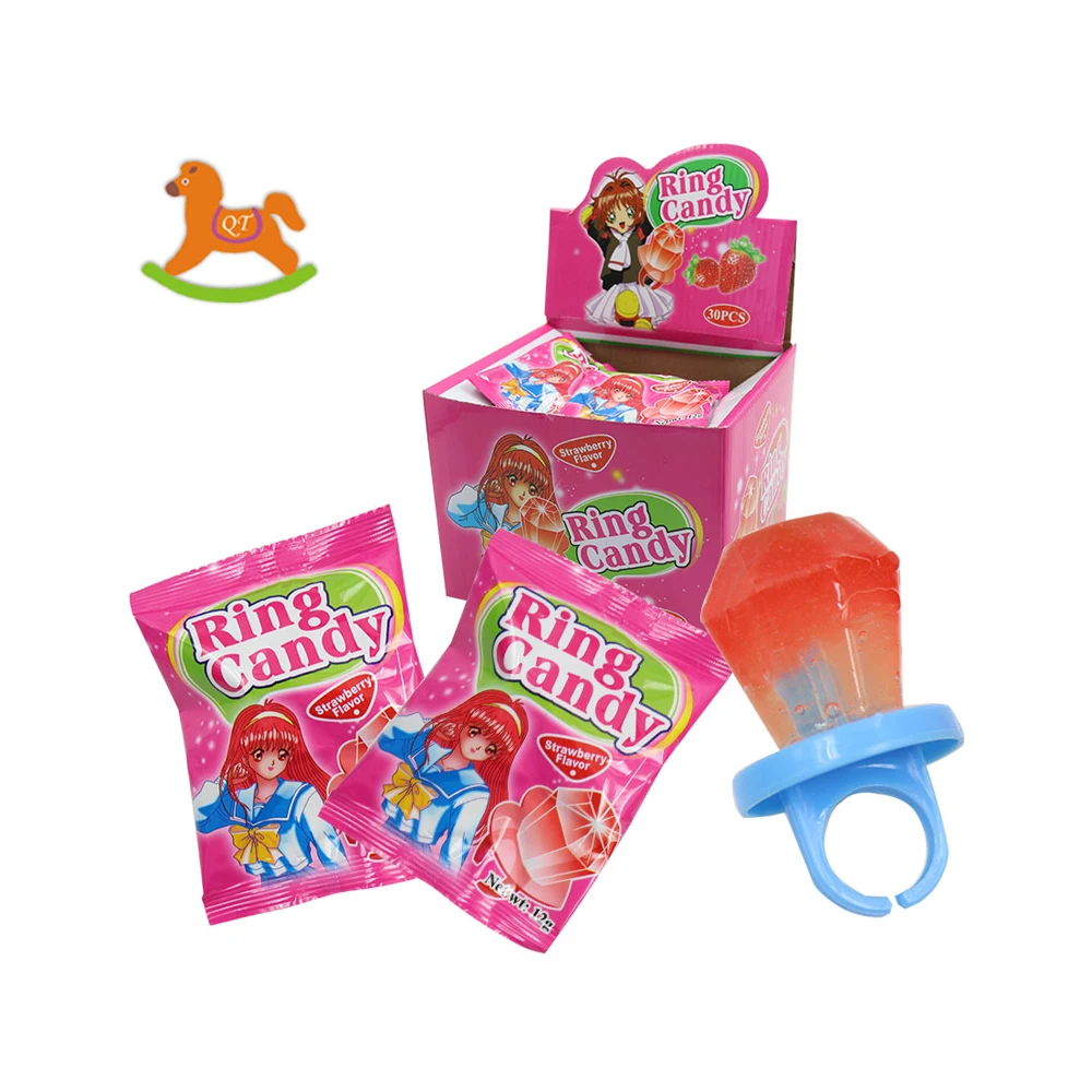 Wholesale Diamond Ring Candy Fruity Flavour Hard Pop Candy For Kids