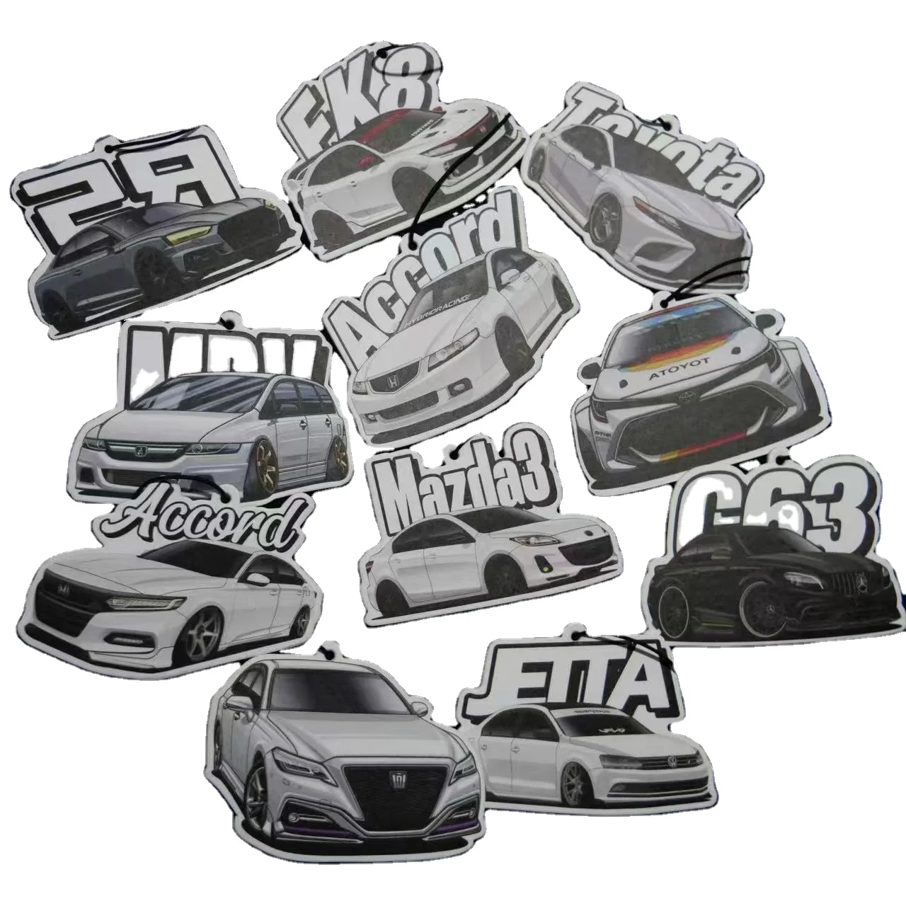 Custom Logo Luxury Car Air Freshener Strong Scent Paper Fragrance with Unique Design Customizable jdm air freshener