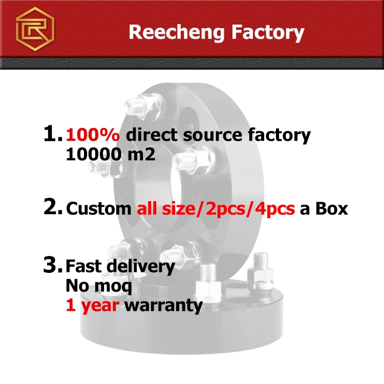  Reecheng изготовленный на заказ 2 дюймов 5 Луг T6061 алюминиевого сплава Hubcentric адаптер шпильки кованые