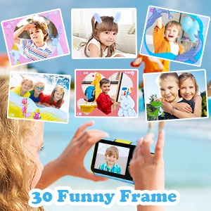 Christmas Birthday Party Gifts 2.4in LCD Screen 1080P HD Dual Lens Selfie Video Camera Children Digital Video Camcorder Camera