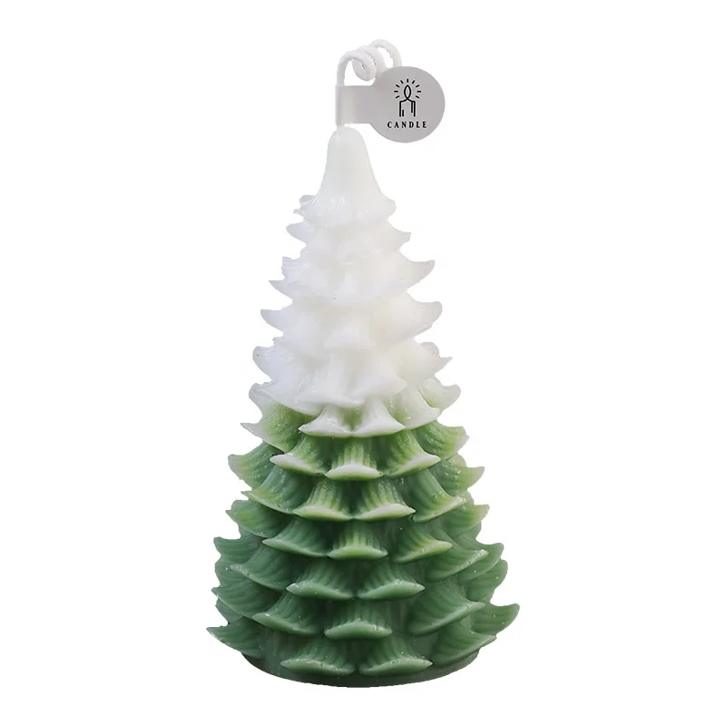 Christmas Tree Shaped Colored Craft Art Candles LE138 Factory Customized Soy Wax for Candle Making Soy Wax Free Shipping 100 60g