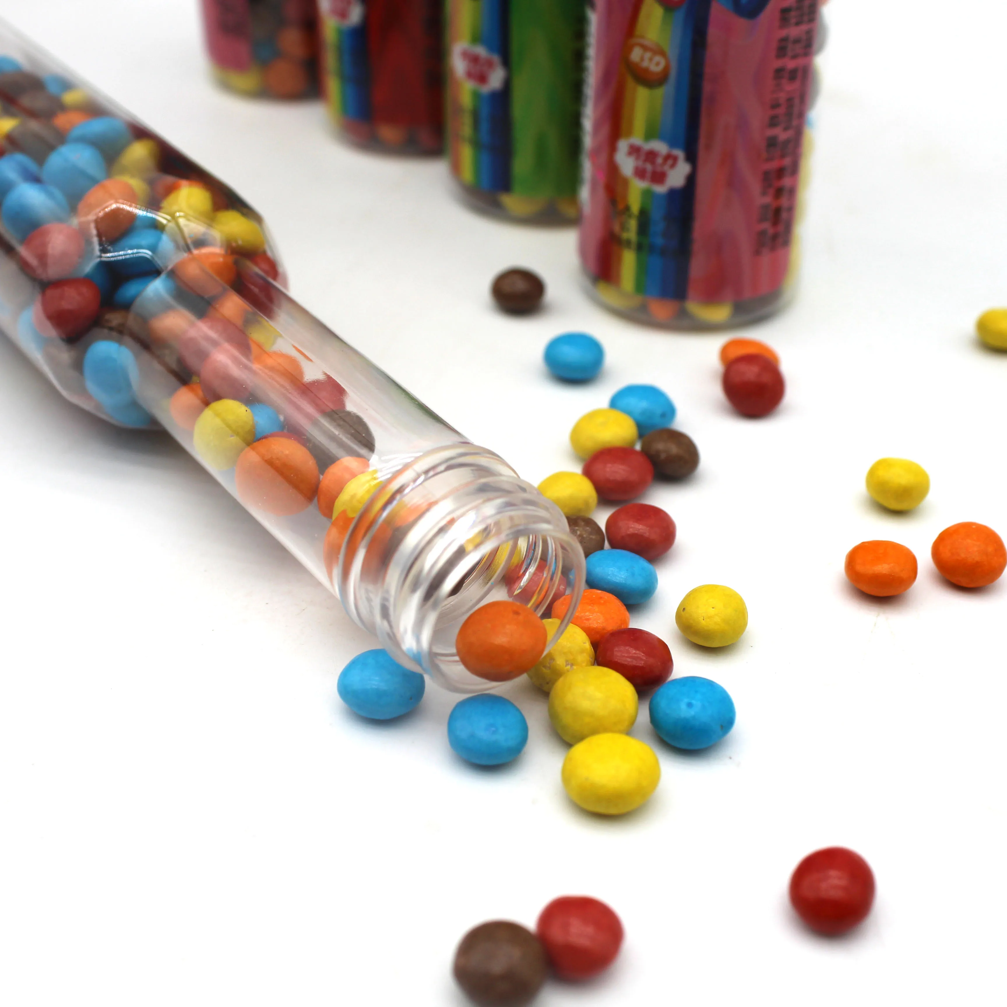 Wholesale Custom Halal Sweet Mixed Colored Jelly Beans Gummy Candy in Bottle