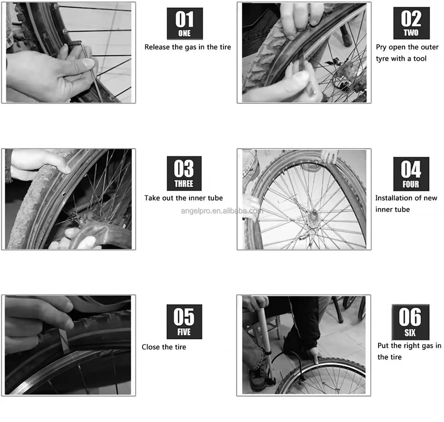 255x50 tire inner tube set front wheel for stroller and tricycle