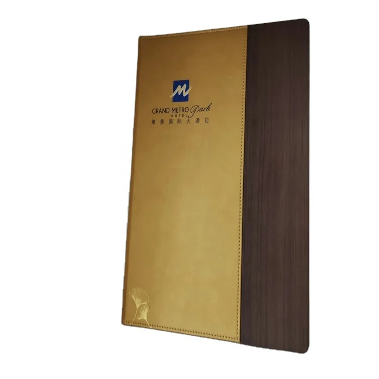 
Custom Luxury Leather 2020 Hotel Service Guide Leather Folder 