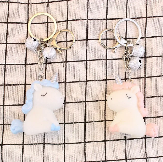Creative Unicorn Keychain Couples Dolls Cute Girls Heart Pink Car Keychain Girls Bags Pendant
