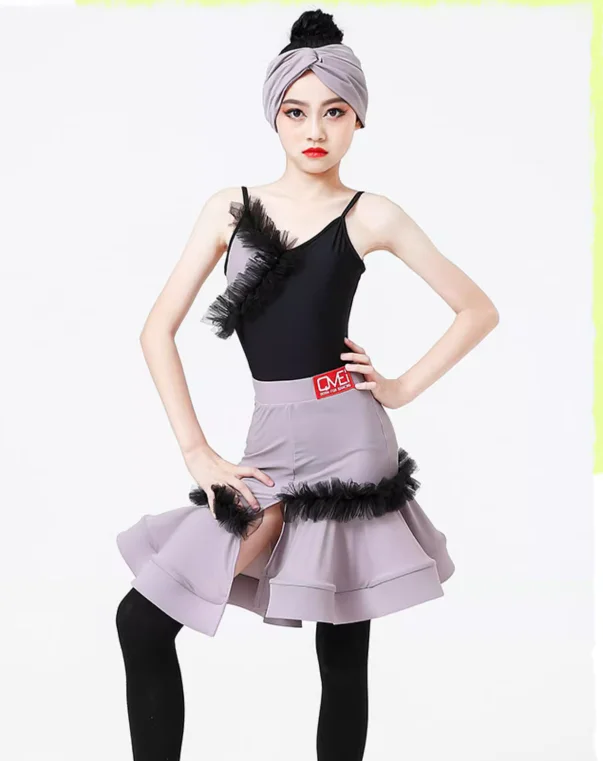 Made In China Latin Rumba Dancewear Latin Rumba Ballroom Dancewear Girls Spandex Latin Rumba Samba