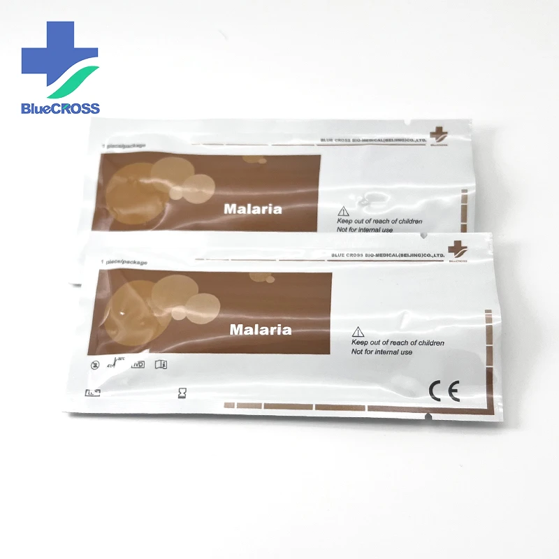 WHO and CE Approved Medical Disposable BlueCROSS Malaria Rapid Diagnostic Test Kit RDT Malaria PF PV Pan Strips and Cassettes