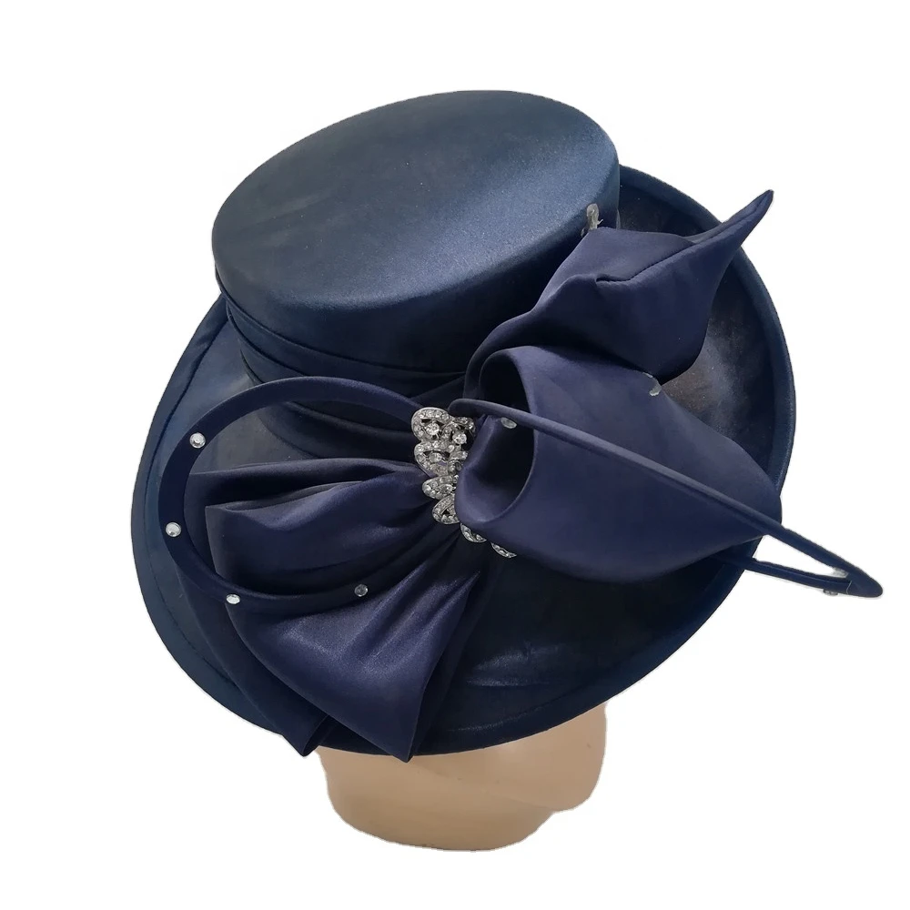 Фетровый кейс из атласа, усиленный королевский клуб, особенно популярные модные широкие поля, для официальных вечеринок, для леди, для церкви, новые элегантные женские шляпы