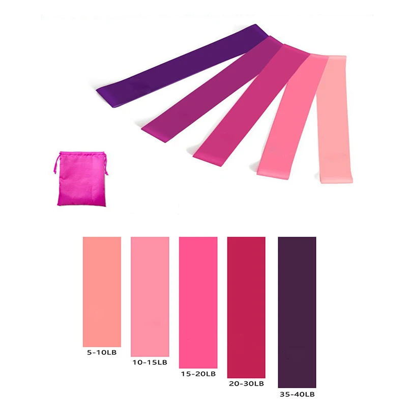 Custom logo  printed adjustable bar loop nude exercise resistant fabric fitness home yoga all colors resistance bands