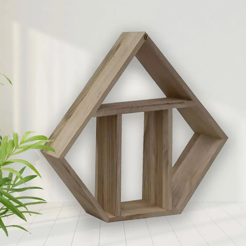 wholesale pretty wooden home decor decorative wall shelf