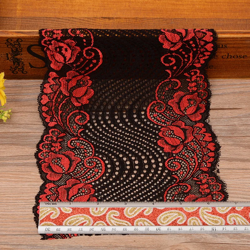 LS005 Manufacturer Wholesale New Nylon Spandex Lace Trim Multicolor Lace Fabric For Underwear Clothing Wedding Dress