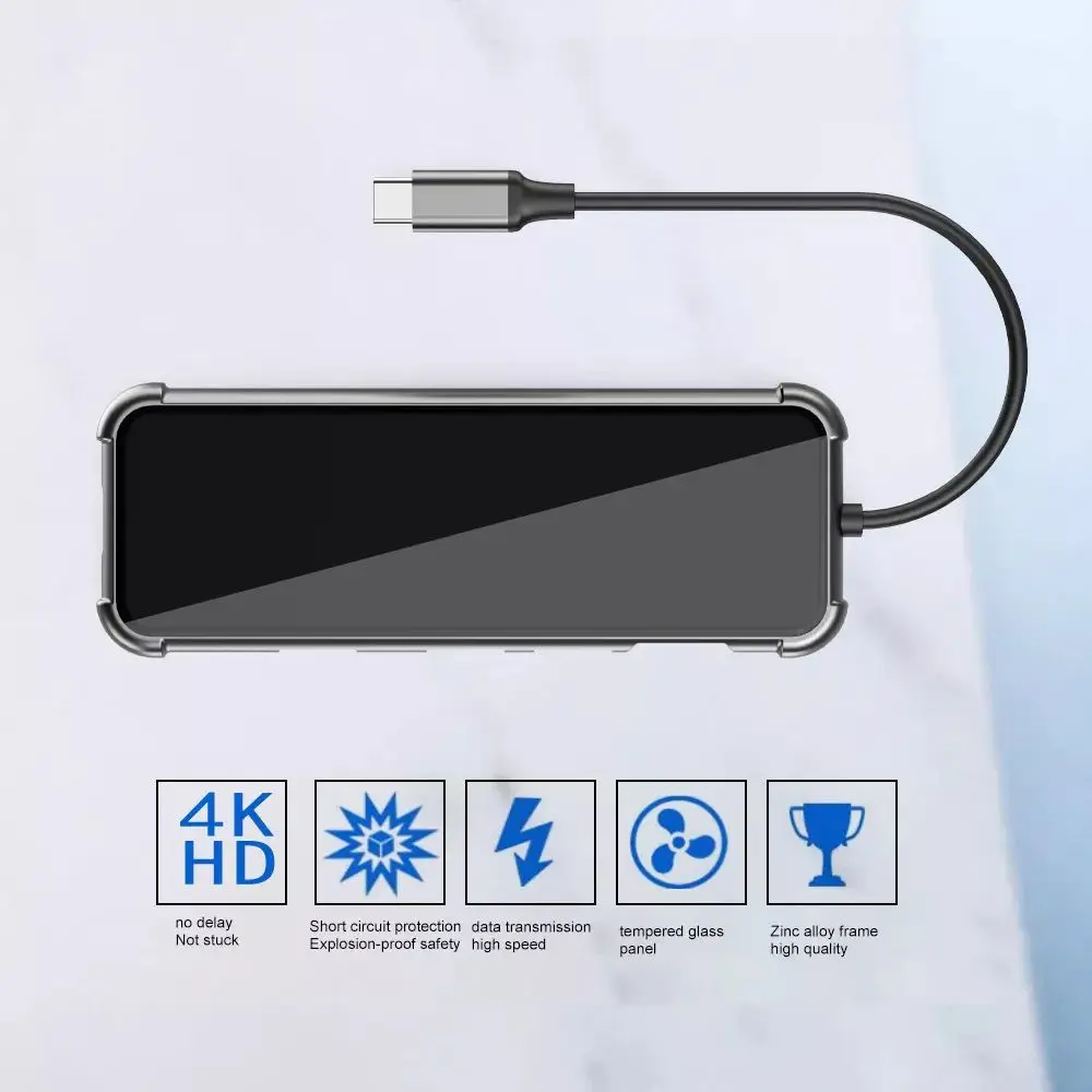 USB 3.0 Hub 6 Port Expander Adapter Multi USB Splitter USB-Hub Card Reader Dock Station For PC