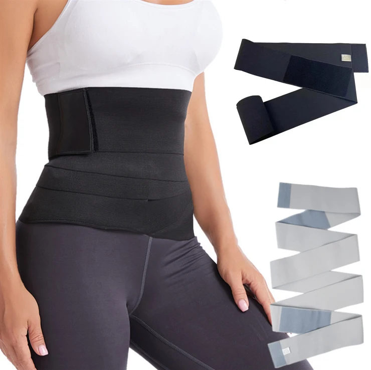Flat Tummy Wrap Sauna Tummy Wrap Waist Trainer Elastic Band Tummy Slimming Belt