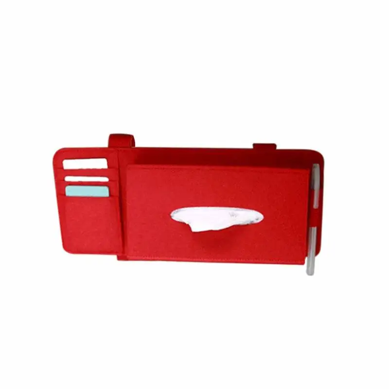 Multi-functional Paper Towel Box Card Fabric Tissue Box For Car Use Hanging Pu Leather Car Tissue Box Bolder