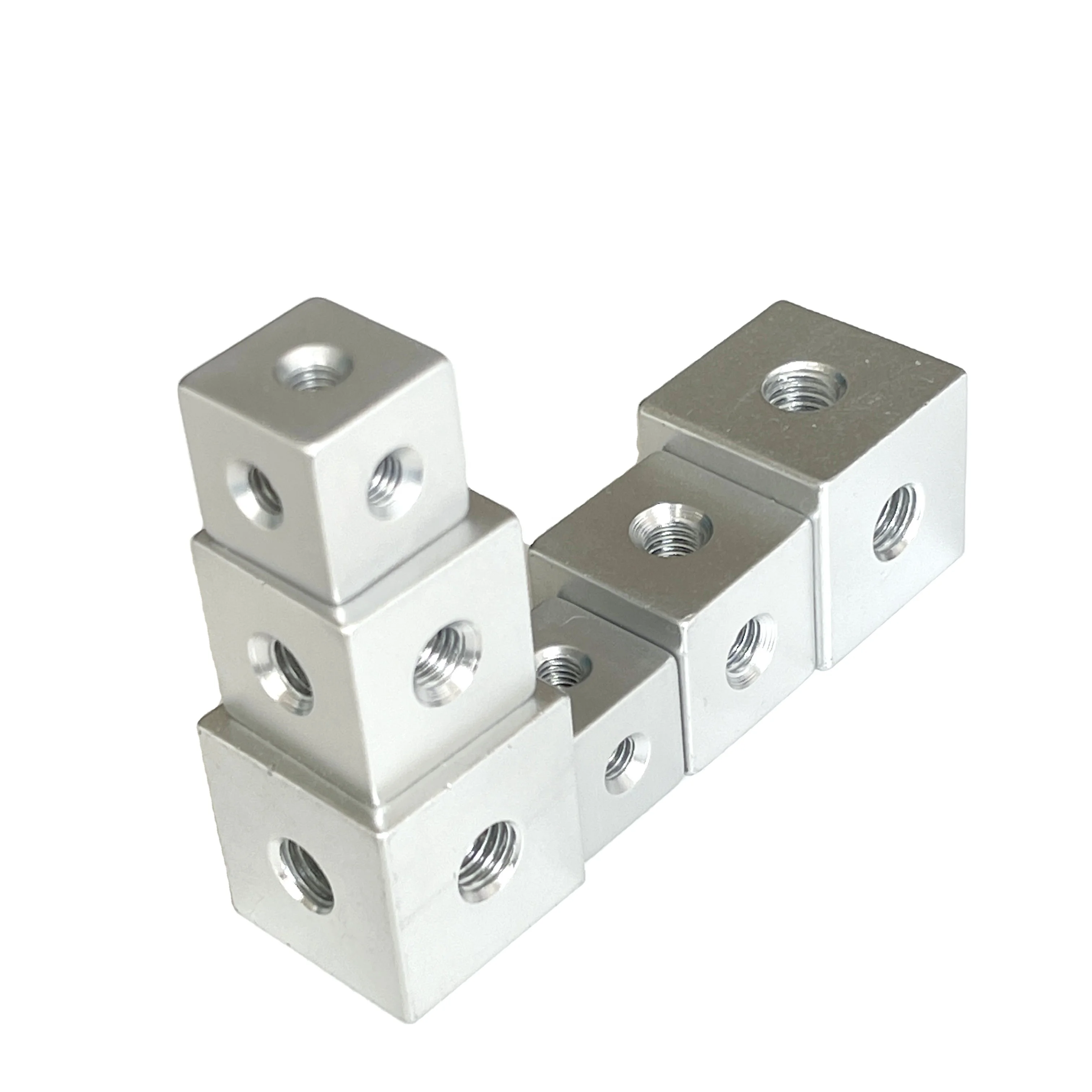 Aclidinium Cube For With Screws M3 M4 M5 M6 Slot Aluminum Extrusion Profile Cube Corner CNC Parts