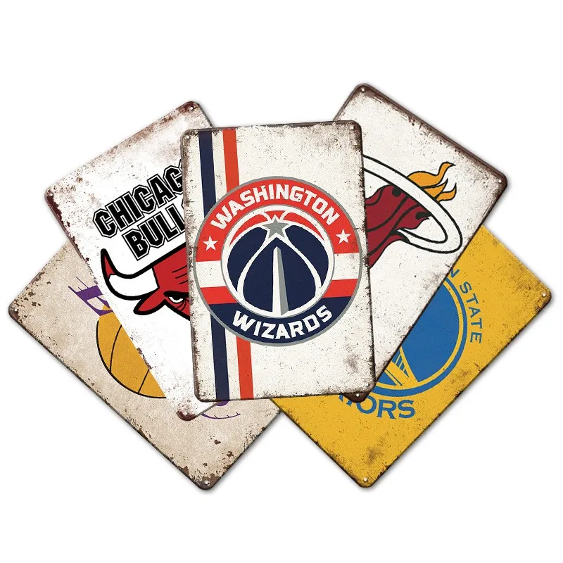 Wholesale custom  vintage tin signs Back to College football tin signs  for wall decoration