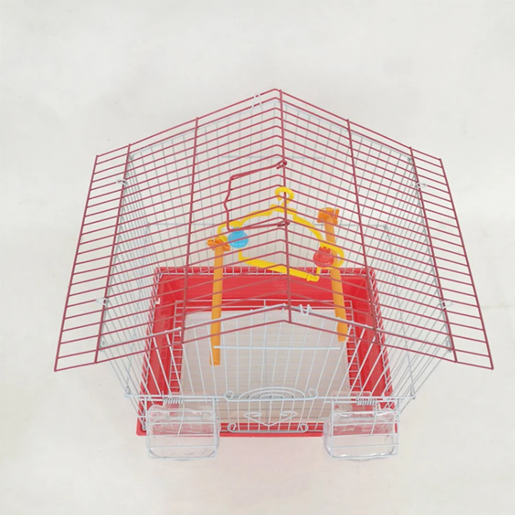 vintage bird cage 30*30*38cm small bird cage portable with handle colorful house shape clear acrylic bird cage