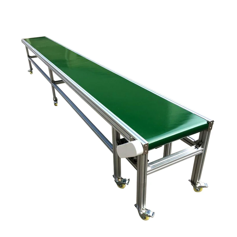 2022 Customized Length Electric Power Assembly Line Industrial Transfer Pvc Belt Conveyor Easy Move System