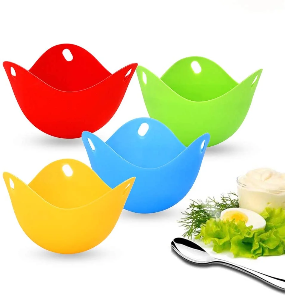 Silicone Egg Poaching Cups Poaching Pods Egg Mold Bowl Microwave or Stovetop Egg Cooking