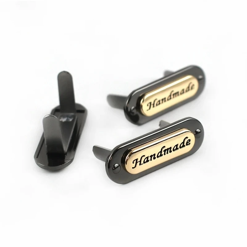 Deepeel BK113 35*12mm Bag Accessories New Decorative Sign Handmade Clothes Jeans Clasp Luggage Metal Bag Labels