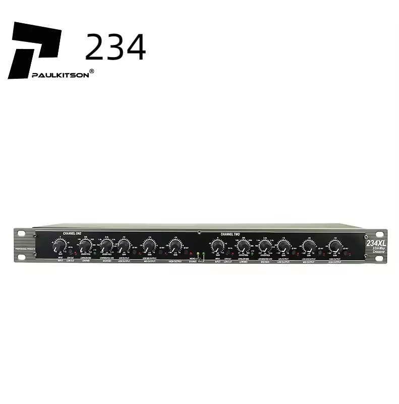 234XLElectronic Crossover Professional Sound Peripheral Equipments Stereo 2/3 Way, Mono 4-Way Crossover Audio Equalizer