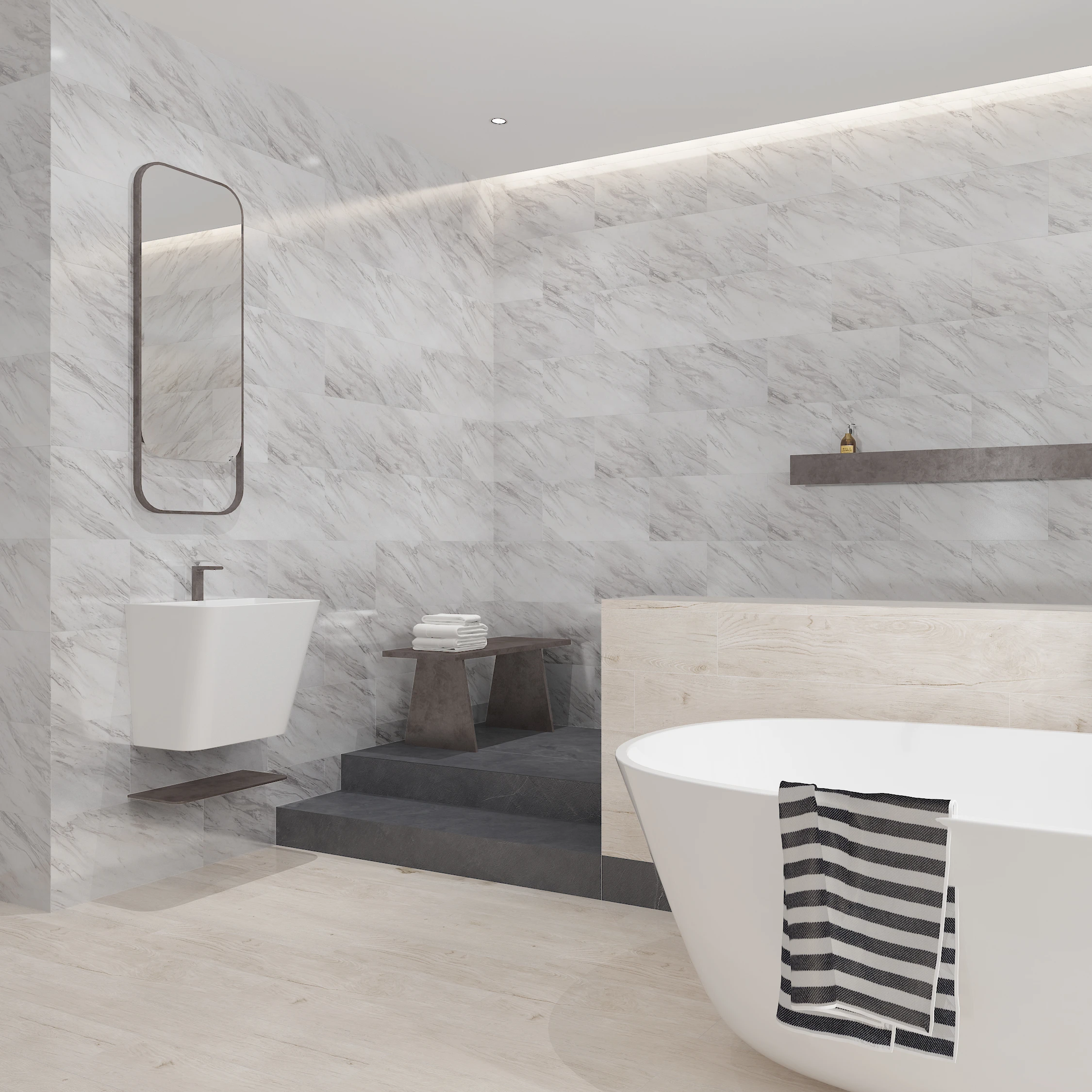 J SYSUN Self adhesive factory fast delivery white fashion stone wall panel for living room