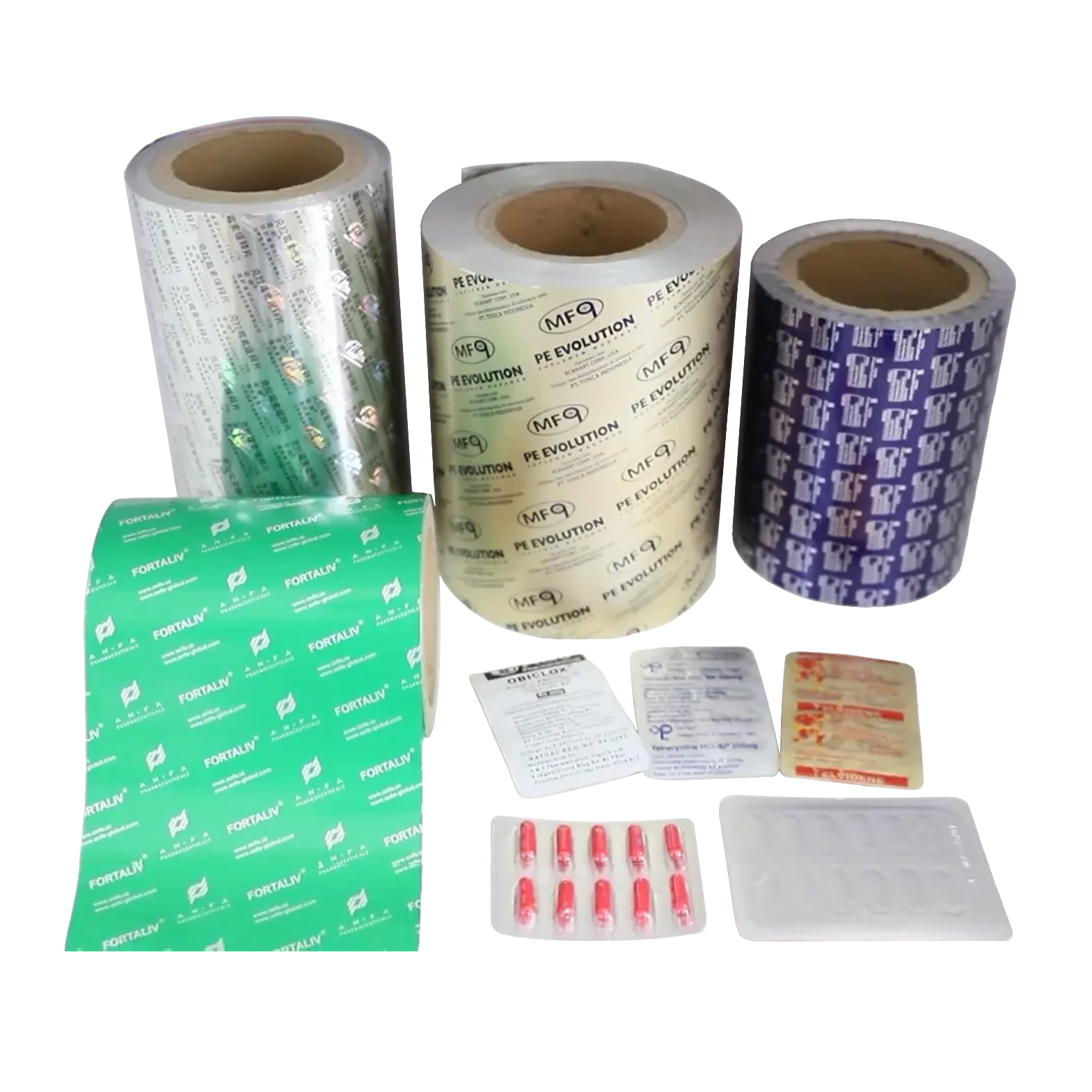 The factory produces printable pharmaceutical vacuum packaging aluminum foil for pills blister packaging