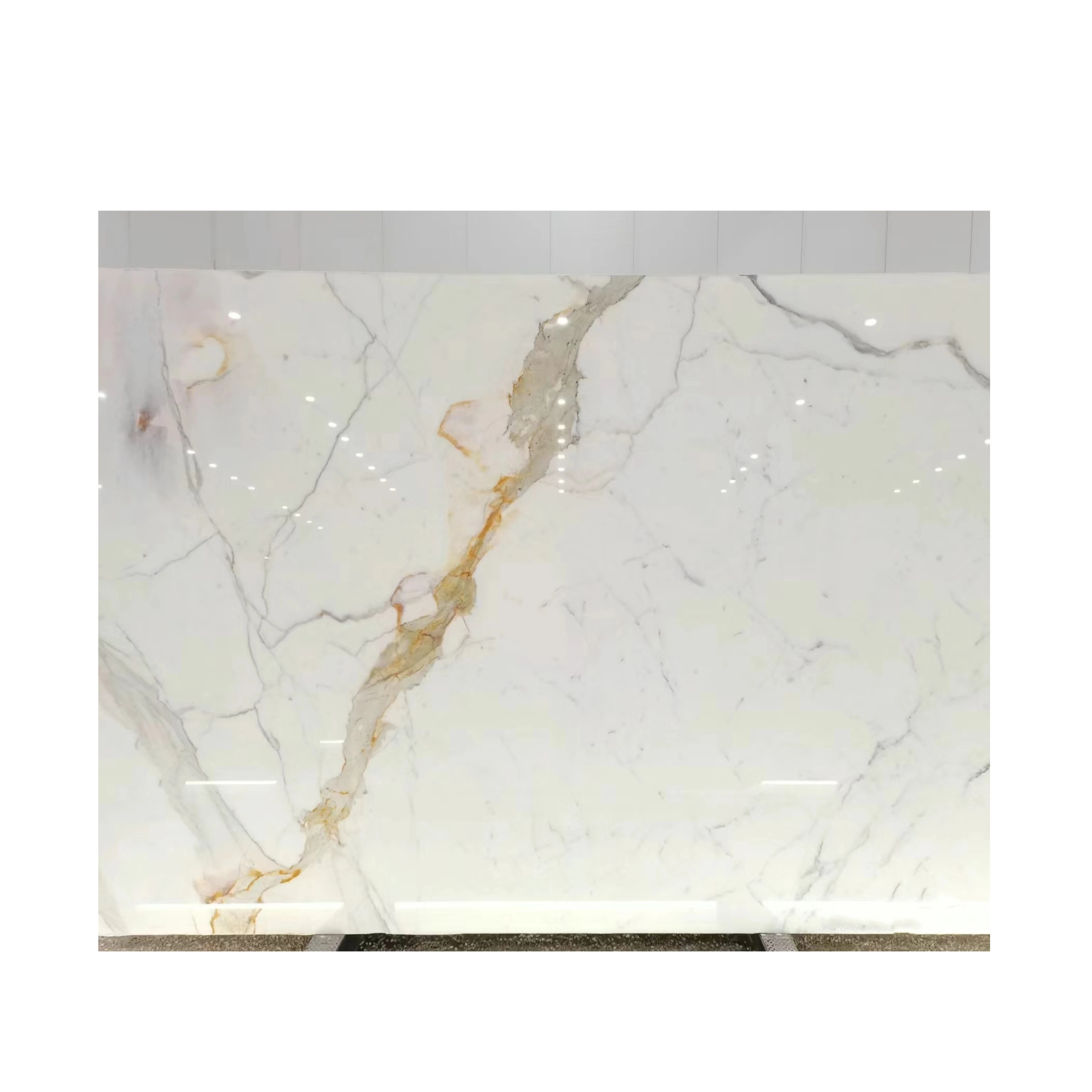 Luxury Natural Stone Italian Calacatta Gold Marble Slabs Cut To Size For Kitchen Countertop Hotel Villa Bathroom Floor Tiles