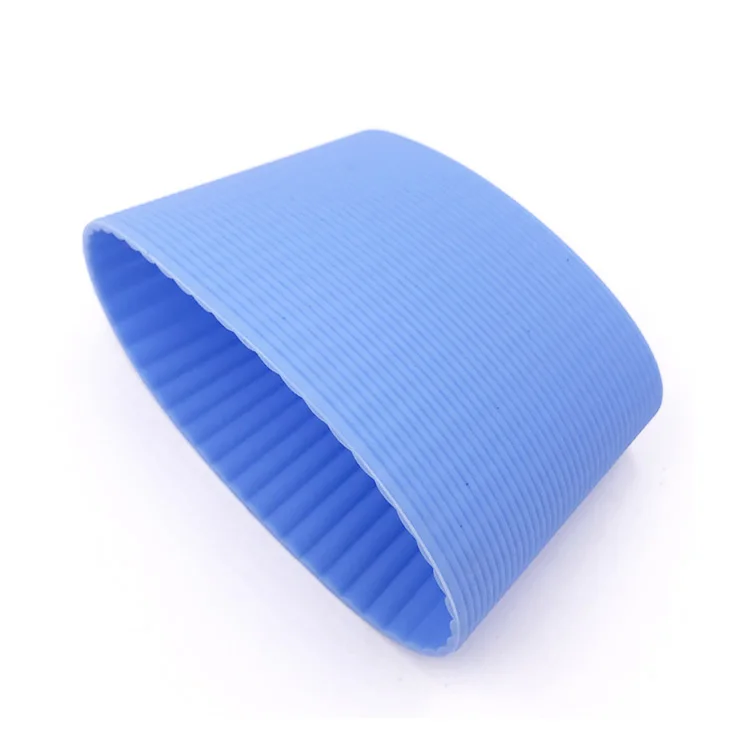 colorful food grade non toxic durable reusable silicone rubber coffee cup sleeve glass water bottle silicone sleeve