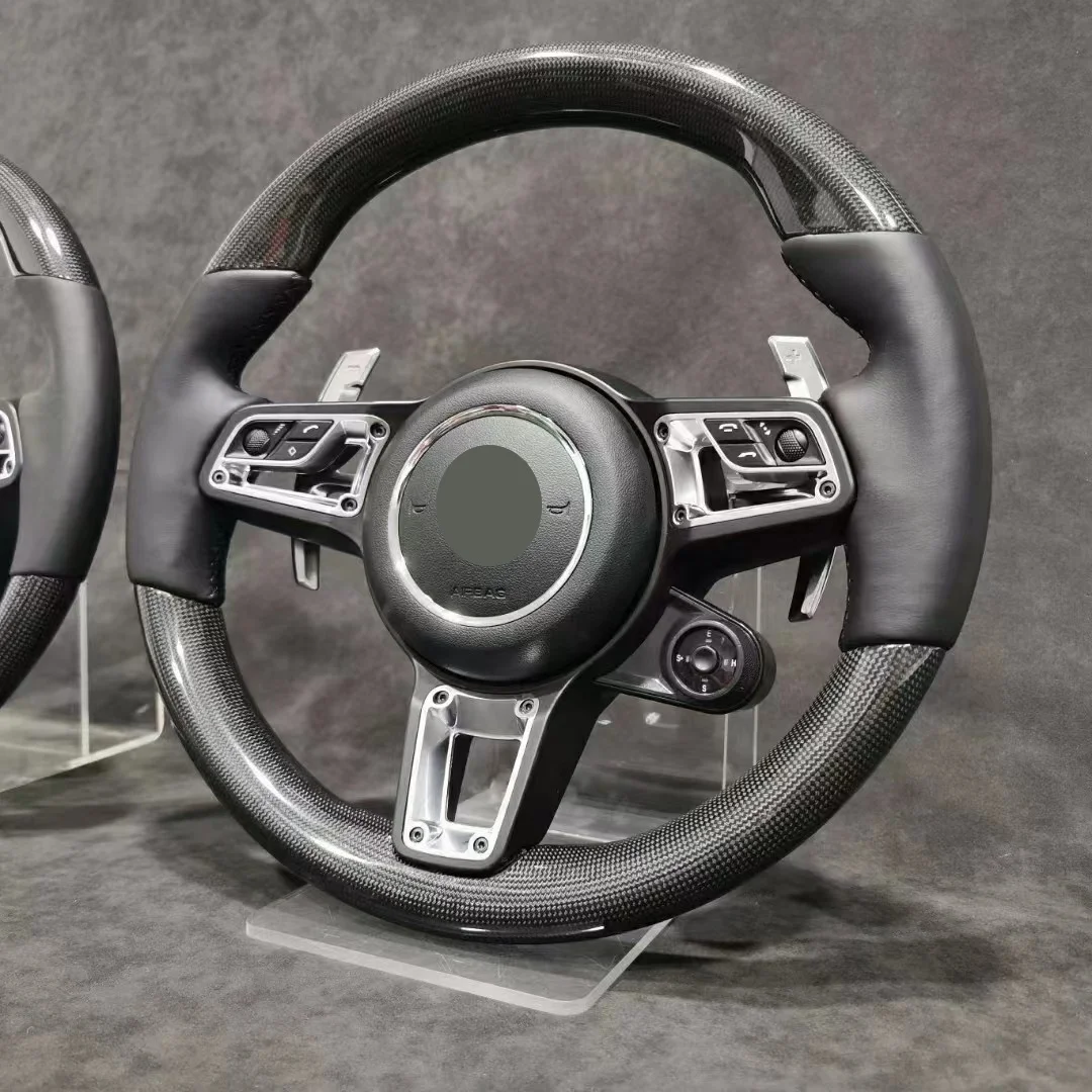 Для Porsche 911 991 718 кайенский углеродный волокнистый руль обновленная кожа для Panamera Led на заказ Macan от старого до нового