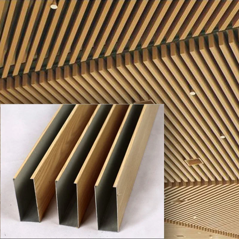 Ceiling materials types,Aluminum Square Baffle Ceiling U Shaped Aluminum Profile Baffle Ceiling