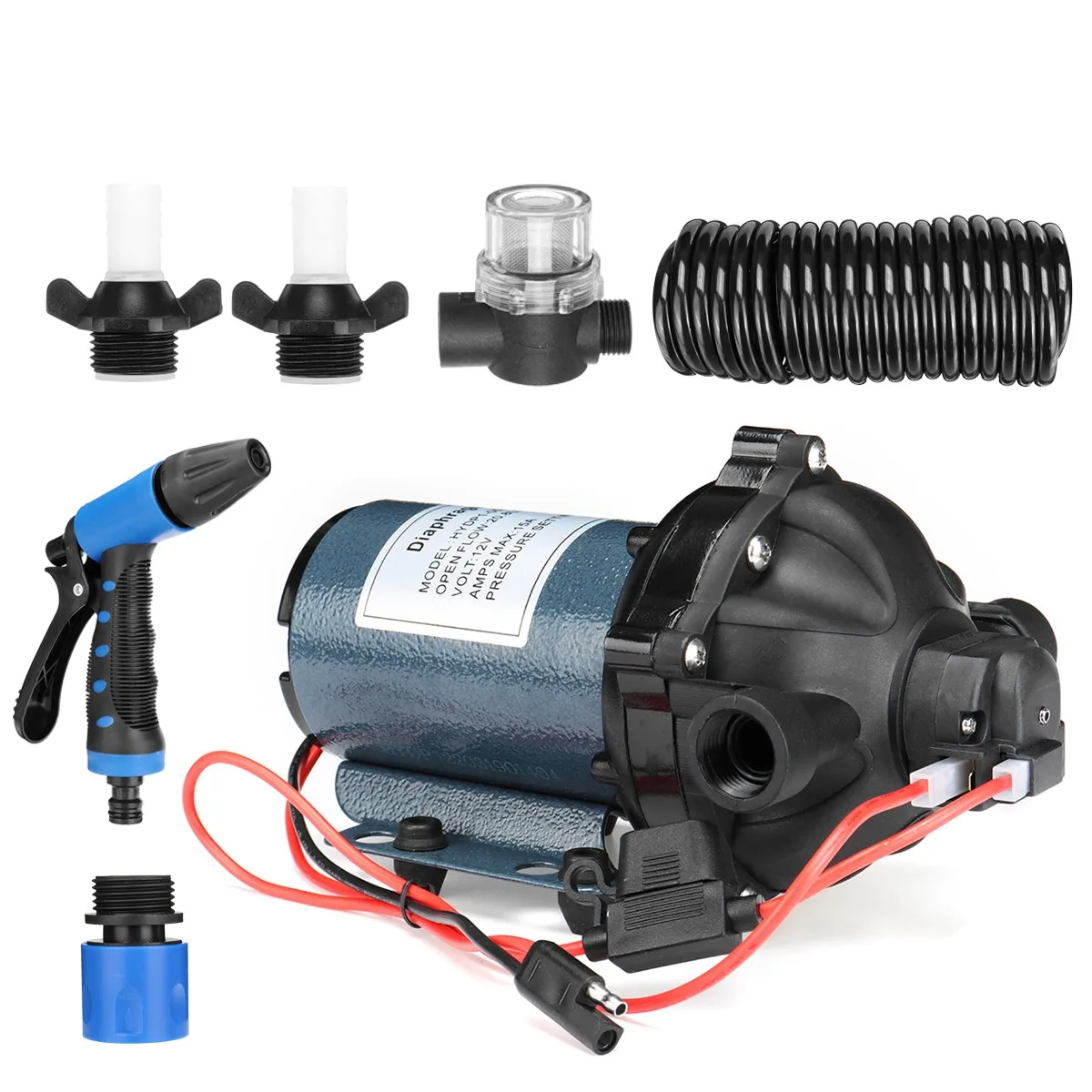 TOOFLO DECK WASH KIT 12V 20LPM/5.0GPM 70 PSI washdown deck cleaning pump kit 12v sea water flow