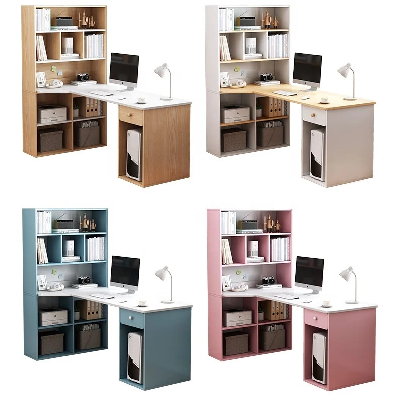Office Computer Desk Table Writing Desk Storage Shelf Bookcase Student Study