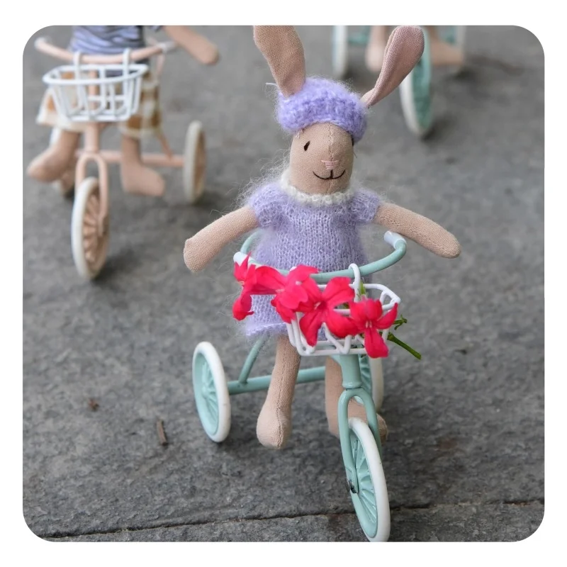 Doll house accessories bike for 1:12 scale dolls Wholesale Price Mini Bicycle Ride