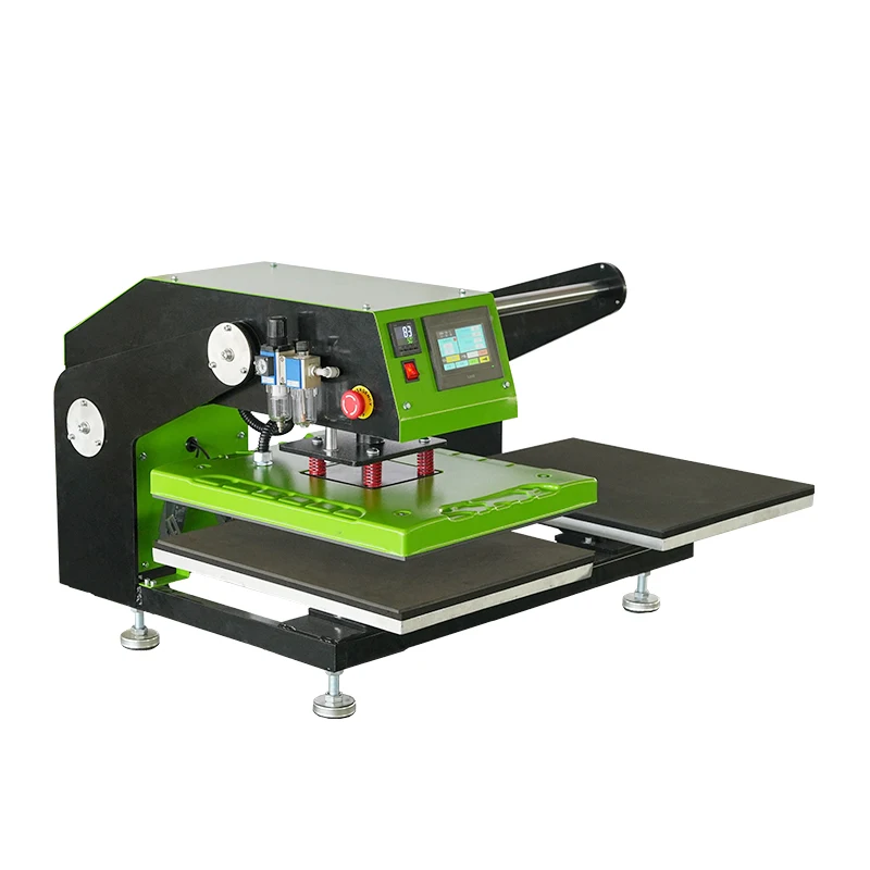 Efficient fully penumatic  38*38cm  heat press machine with double stations