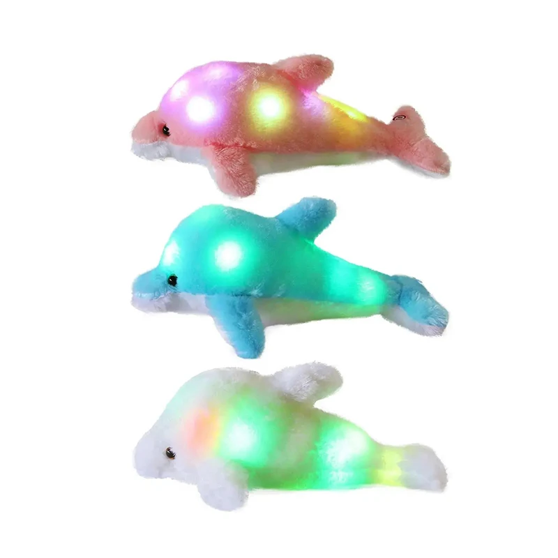 Professional sea animals plush toy manufacturer led light up toys light pillow for baby