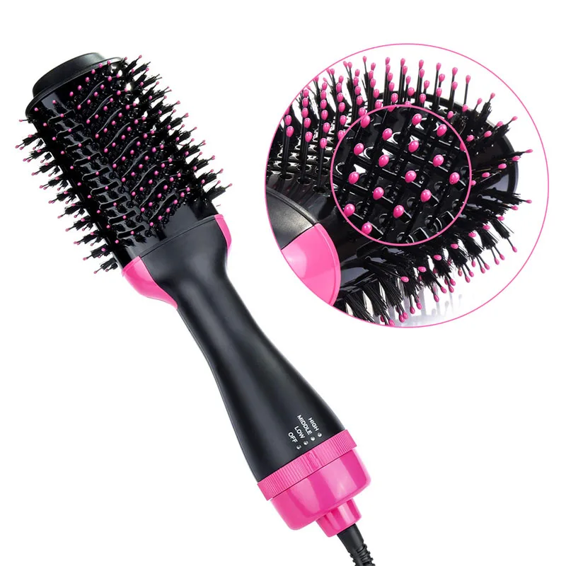 
1000W rotary hot air brush 3-in-1 Salon Negative Iron Hair Dryer And Styling Hot Air Brush 