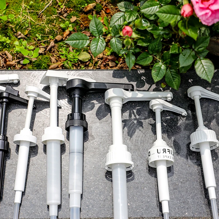 28/410 31/410 33/410 38mm 42mm Universal Size Food Grade Plastic Sauce Dispenser Syrup Ketchup Pump Flavoring Syrup Pump